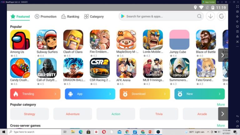 Nox App Player 7.0.5.8 for windows instal free
